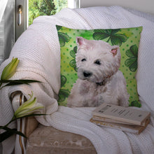 Load image into Gallery viewer, Westie St Patrick's Throw Pillow - 14x14 Decorative Pillow – Art for Your Home &amp; Patio BB9875PW1414