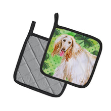 Load image into Gallery viewer, Afghan Hound St Patrick's Pot Holders - Set of 2 - Heat-Resistant Kitchen Essentials BB9876PTHD