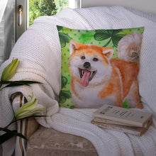 Load image into Gallery viewer, Akita St Patrick's Throw Pillow - 14x14 Decorative Pillow – Art for Your Home &amp; Patio BB9877PW1414