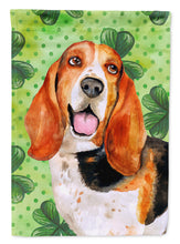 Load image into Gallery viewer, Basset Hound St Patrick's Garden Flag - Outdoor Decorative Yard Flag BB9878GF