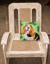 Load image into Gallery viewer, Basset Hound St Patrick's Fabric Decorative Pillow BB9878PW1818