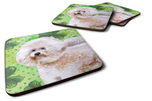Load image into Gallery viewer, Bichon Frise #2 St Patrick's Coasters - Set of 4 Lightweight Foam, Absorbent Drink Coasters