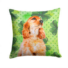 Load image into Gallery viewer, Cocker Spaniel St Patrick's Throw Pillow - 14x14 Decorative Pillow – Art for Your Home &amp; Patio BB9880PW1414