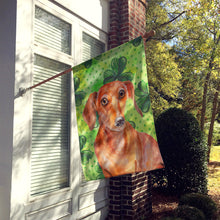 Load image into Gallery viewer, Red Dachshund St Patrick's Flag Canvas House Size BB9881CHF