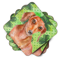 Load image into Gallery viewer, Red Dachshund St Patrick's Foam Coaster  BB9881FC