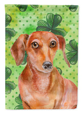 Load image into Gallery viewer, Red Dachshund St Patrick's Garden Flag - Outdoor Decorative Yard Flag BB9881GF