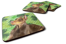 Load image into Gallery viewer, Doberman Pinscher St Patrick's Foam Coaster  BB9883FC