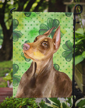 Load image into Gallery viewer, Doberman Pinscher St Patrick's Garden Flag - Outdoor Decorative Yard Flag BB9883GF