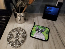 Load image into Gallery viewer, French Bulldog Black White St Patrick's Pot Holders - Set of 2 - Heat-Resistant Kitchen Essentials BB9884PTHD