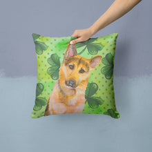 Load image into Gallery viewer, German Shepherd #2 St Patrick's Throw Pillow - 14x14 Decorative Pillow – Art for Your Home &amp; Patio BB9885PW1414