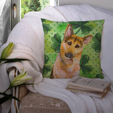 Load image into Gallery viewer, German Shepherd #2 St Patrick's Throw Pillow - 14x14 Decorative Pillow – Art for Your Home &amp; Patio BB9885PW1414