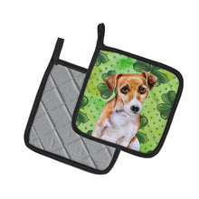 Load image into Gallery viewer, Jack Russell Terrier #2 St Patrick's Pot Holders - Set of 2 - Heat-Resistant Kitchen Essentials BB9887PTHD