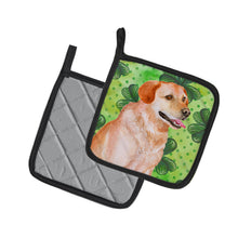 Load image into Gallery viewer, Labrador Retriever St Patrick's Pot Holders - Set of 2 - Heat-Resistant Kitchen Essentials BB9888PTHD