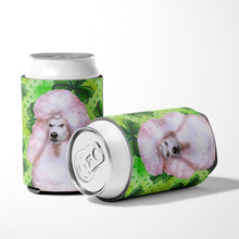 Load image into Gallery viewer, White Standard Poodle St Patrick's Can or Bottle Hugger BB9891CC