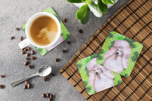 Load image into Gallery viewer, White Standard Poodle St Patrick's Foam Coaster  BB9891FC