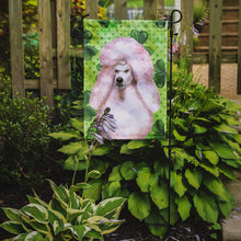 Load image into Gallery viewer, White Standard Poodle St Patrick's Garden Flag - Outdoor Decorative Yard Flag BB9891GF