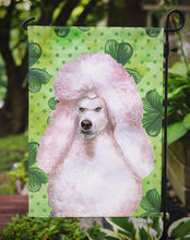 Load image into Gallery viewer, White Standard Poodle St Patrick's Garden Flag - Outdoor Decorative Yard Flag BB9891GF