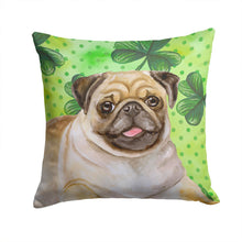 Load image into Gallery viewer, Fawn Pug St Patrick's Throw Pillow - 14x14 Decorative Pillow – Art for Your Home &amp; Patio BB9892PW1414