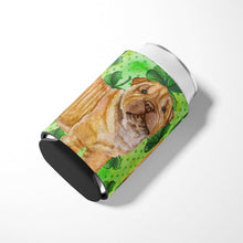 Load image into Gallery viewer, Shar Pei Puppy St Patrick's Can or Bottle Hugger BB9893CC