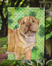 Load image into Gallery viewer, Shar Pei Puppy St Patrick's Garden Flag - Outdoor Decorative Yard Flag BB9893GF