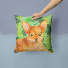 Load image into Gallery viewer, Toy Terrier St Patrick's Throw Pillow - 14x14 Decorative Pillow – Art for Your Home &amp; Patio BB9896PW1414