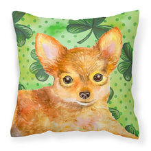 Load image into Gallery viewer, Toy Terrier St Patrick's Fabric Decorative Pillow BB9896PW1818