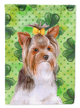 Load image into Gallery viewer, Yorkshire Terrier #2 St Patrick's Flag Canvas House Size BB9897CHF