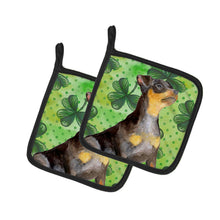 Load image into Gallery viewer, Miniature Pinscher #2 St Patrick's Pot Holders - Set of 2 - Heat-Resistant Kitchen Essentials BB9898PTHD