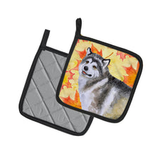 Load image into Gallery viewer, Alaskan Malamute Fall Pot Holders - Set of 2 - Heat-Resistant Kitchen Essentials BB9899PTHD