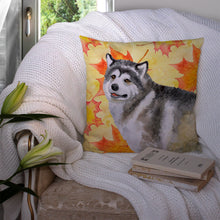 Load image into Gallery viewer, Alaskan Malamute Fall Throw Pillow - 14x14 Decorative Pillow – Art for Your Home &amp; Patio BB9899PW1414