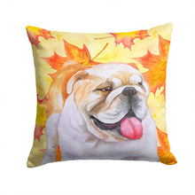 Load image into Gallery viewer, English Bulldog Fall Throw Pillow - 14x14 Decorative Pillow – Art for Your Home &amp; Patio BB9900PW1414