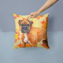 Load image into Gallery viewer, German Boxer Fall Throw Pillow - 14x14 Decorative Pillow – Art for Your Home &amp; Patio BB9901PW1414