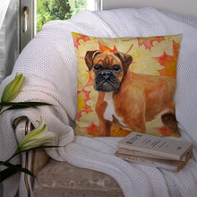 Load image into Gallery viewer, German Boxer Fall Throw Pillow - 14x14 Decorative Pillow – Art for Your Home &amp; Patio BB9901PW1414