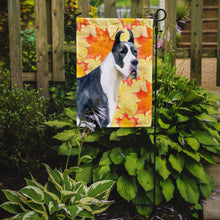 Load image into Gallery viewer, Harlequin Great Dane Fall Garden Flag - Outdoor Decorative Yard Flag BB9904GF