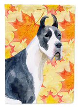 Load image into Gallery viewer, Harlequin Great Dane Fall Garden Flag - Outdoor Decorative Yard Flag BB9904GF