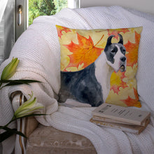Load image into Gallery viewer, Harlequin Great Dane Fall Throw Pillow - 14x14 Decorative Pillow – Art for Your Home &amp; Patio BB9904PW1414