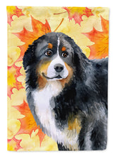 Load image into Gallery viewer, Bernese Mountain Dog Fall Flag Canvas House Size BB9906CHF