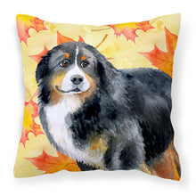 Load image into Gallery viewer, Bernese Mountain Dog Fall Fabric Decorative Pillow BB9906PW1818