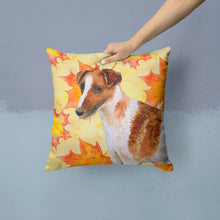 Load image into Gallery viewer, Smooth Fox Terrier Fall Throw Pillow - 14x14 Decorative Pillow – Art for Your Home &amp; Patio BB9908PW1414