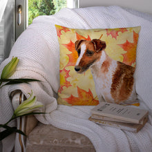 Load image into Gallery viewer, Smooth Fox Terrier Fall Throw Pillow - 14x14 Decorative Pillow – Art for Your Home &amp; Patio BB9908PW1414
