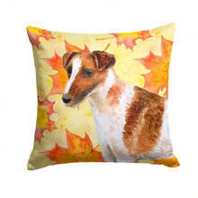 Load image into Gallery viewer, Smooth Fox Terrier Fall Throw Pillow - 14x14 Decorative Pillow – Art for Your Home &amp; Patio BB9908PW1414