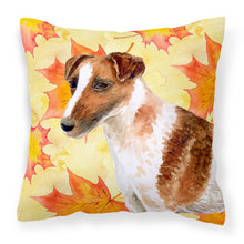 Load image into Gallery viewer, Smooth Fox Terrier Fall Fabric Decorative Pillow BB9908PW1818