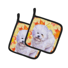 Load image into Gallery viewer, Bichon Frise Fall Pot Holders - Set of 2 - Heat-Resistant Kitchen Essentials BB9909PTHD