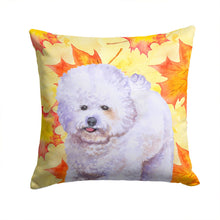 Load image into Gallery viewer, Bichon Frise Fall Throw Pillow - 14x14 Decorative Pillow – Art for Your Home &amp; Patio BB9909PW1414