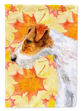 Load image into Gallery viewer, Fox Terrier Fall Garden Flag - Outdoor Decorative Yard Flag BB9911GF