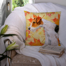 Load image into Gallery viewer, Fox Terrier Fall Throw Pillow - 14x14 Decorative Pillow – Art for Your Home &amp; Patio BB9911PW1414
