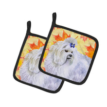 Load image into Gallery viewer, Maltese Fall Pot Holders - Set of 2 - Heat-Resistant Kitchen Essentials BB9912PTHD