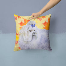 Load image into Gallery viewer, Maltese Fall Throw Pillow - 14x14 Decorative Pillow – Art for Your Home &amp; Patio BB9912PW1414