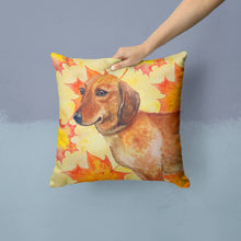 Load image into Gallery viewer, Dachshund Fall Throw Pillow - 14x14 Decorative Pillow – Art for Your Home &amp; Patio BB9913PW1414