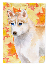 Load image into Gallery viewer, Siberian Husky Fall Flag Canvas House Size BB9916CHF